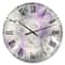 Designart 'Watercolor Minimal Purple Tones Iii Farmhouse Wall Clock